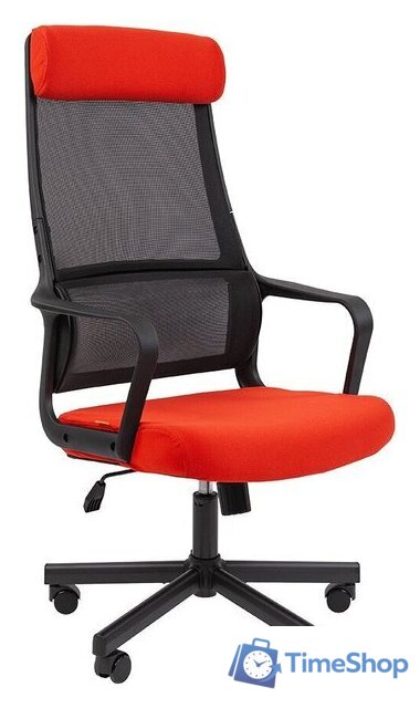 Офисное кресло CHAIRMAN 590 (черный/красный) - Изображение №1 — Интернет-магазин Time-Shop