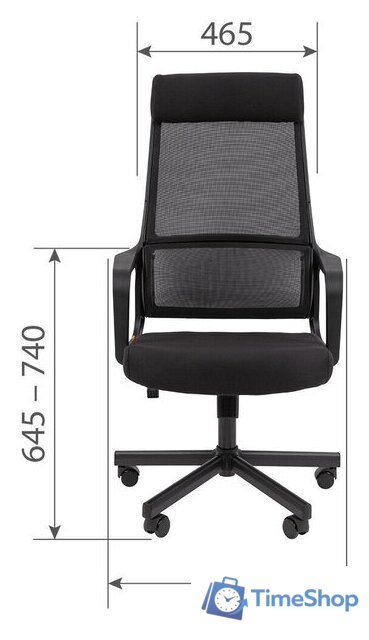 Офисное кресло CHAIRMAN 590 (черный/красный) - Изображение №4 — Интернет-магазин Time-Shop