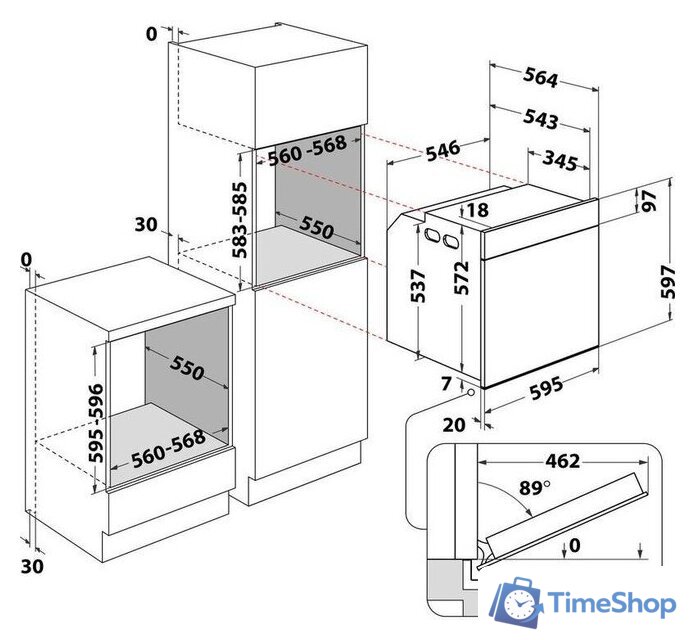 Электрический духовой шкаф Whirlpool WOI5S8PPM1SBA - Изображение №2 — Интернет-магазин Time-Shop