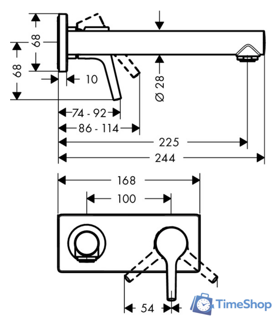 Смеситель Hansgrohe Talis S 72111000 - Изображение №2 — Интернет-магазин Time-Shop