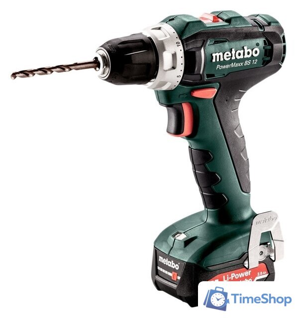 Дрель-шуруповерт Metabo PowerMaxx BS 12 601036500 (с 2-мя АКБ 2 Ah, кейс) - Изображение №1 — Интернет-магазин Time-Shop
