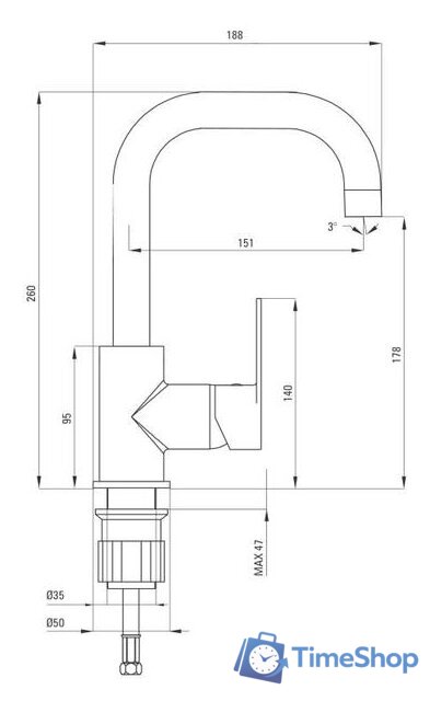 Смеситель Deante Alpinia BGA 024M - Изображение №2 — Интернет-магазин Time-Shop