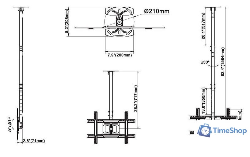 Кронштейн для телевизора NB T560-15 - Изображение №11 — Интернет-магазин Time-Shop