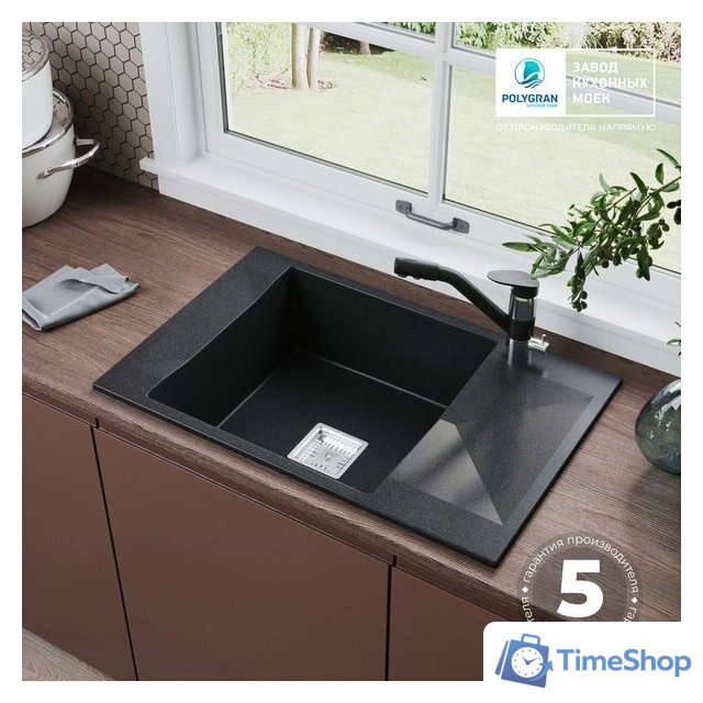 Кухонная мойка Polygran Blade 780 (черный) - Изображение №5 — Интернет-магазин Time-Shop