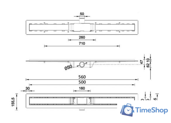 Трап/канал Styron STY-M-50 - Изображение №3 — Интернет-магазин Time-Shop