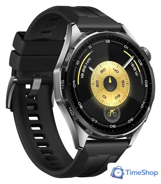 Умные часы Huawei Watch GT 6 46 мм (черный, с черным силиконовым ремешком, международная версия) - Изображение №3 — Интернет-магазин Time-Shop