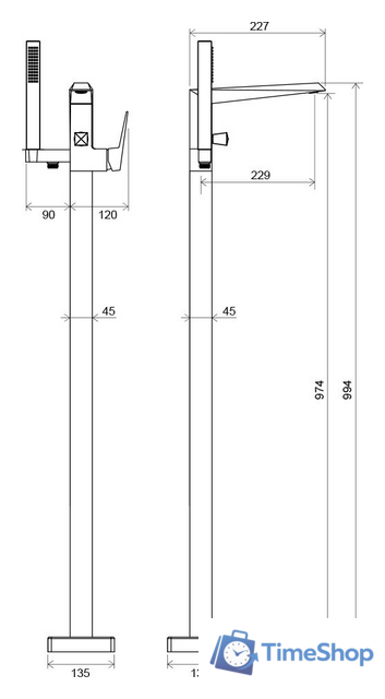 Смеситель Ravak FM 081.00 [X070079] - Изображение №2 — Интернет-магазин Time-Shop