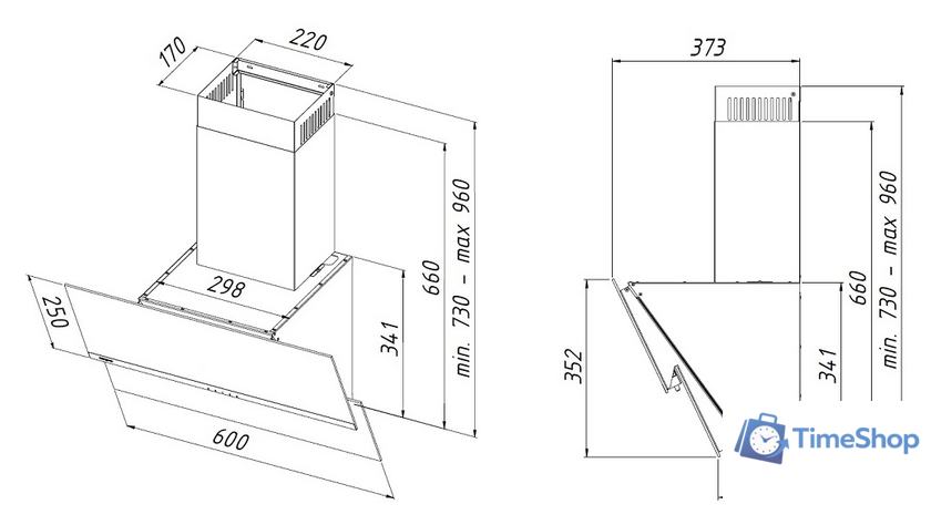 Кухонная вытяжка Akpo Balance 60 WK-4 (черный) - Изображение №3 — Интернет-магазин Time-Shop