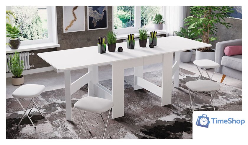 Стол-книга Трия Тип 2 (белый) - Изображение №1 — Интернет-магазин Time-Shop