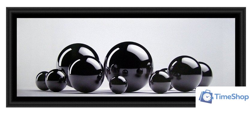 Картина Декарт Абстракция с черными шарами 8Л0422 - Изображение №1 — Интернет-магазин Time-Shop