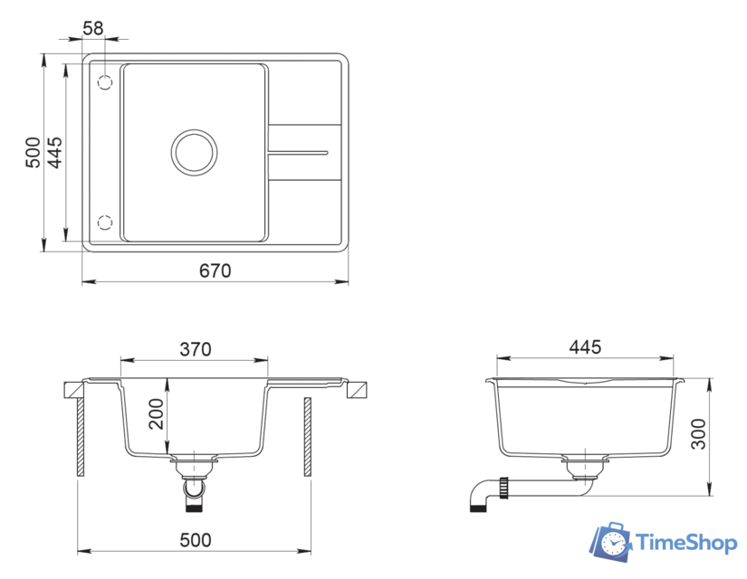 Кухонная мойка TEKA Estela 50 S-TQ (оникс) - Изображение №3 — Интернет-магазин Time-Shop