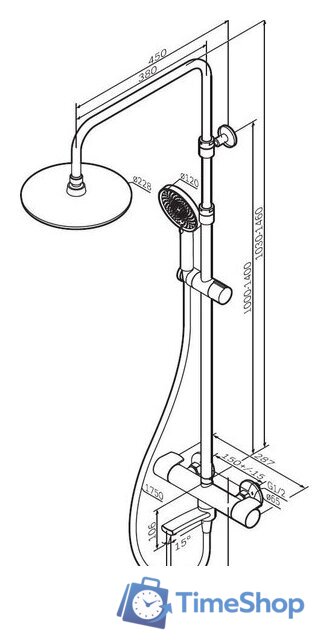 Душевая система  AM.PM X-Joy F0785A500 - Изображение №13 — Интернет-магазин Time-Shop