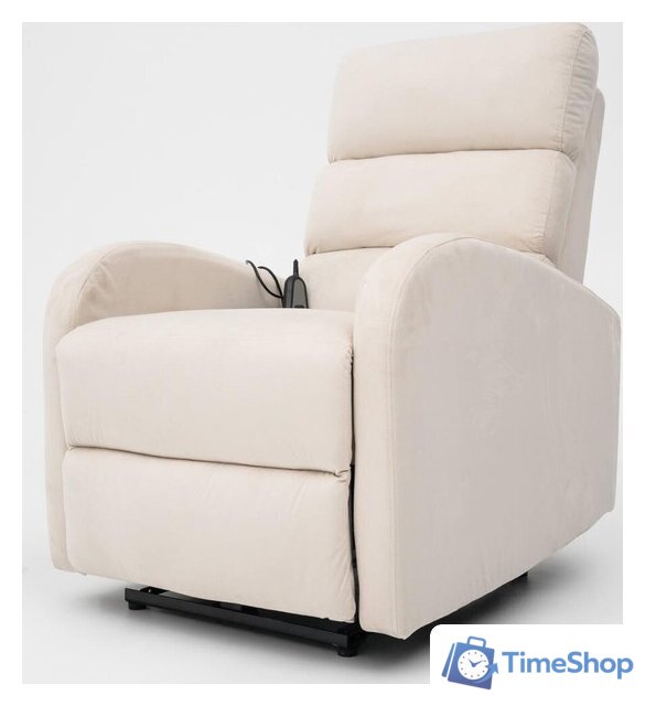 Массажное кресло Calviano 2166 (бежевый велюр) - Изображение №5 — Интернет-магазин Time-Shop