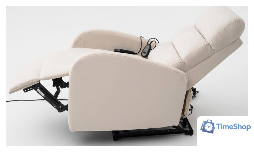 Массажное кресло Calviano 2166 (бежевый велюр) - Изображение №4 — Интернет-магазин Time-Shop