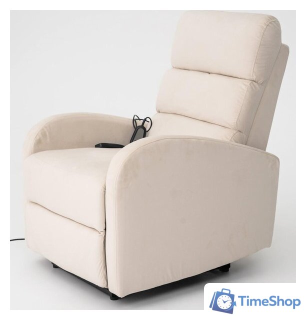 Массажное кресло Calviano 2166 (бежевый велюр) - Изображение №2 — Интернет-магазин Time-Shop