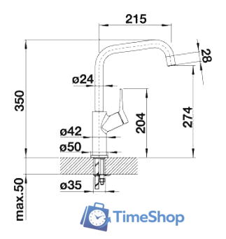 Смеситель Blanco Jurena хром (520764) - Изображение №3 — Интернет-магазин Time-Shop