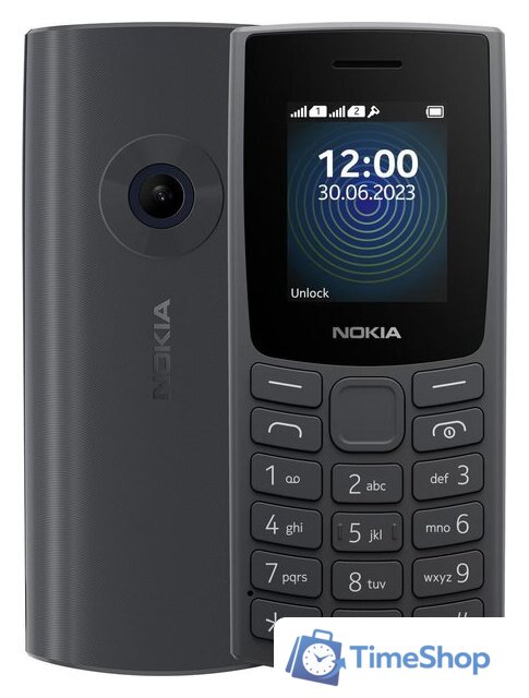 Кнопочный телефон Nokia 110 (2023) Dual SIM TA-1567 (угольный) - Изображение №1 — Интернет-магазин Time-Shop