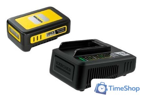 Аккумулятор с зарядным устройством Karcher 2.445-062.0 (18В/2.5 Ач + 18В) - Изображение №1 — Интернет-магазин Time-Shop