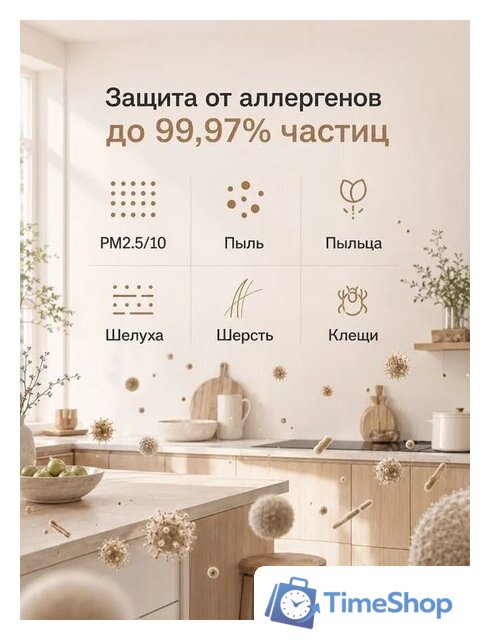 Очиститель воздуха SmartMi Air Purifier 3 KQJHQ03ZM - Изображение №5 — Интернет-магазин Time-Shop
