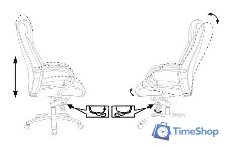 Офисное кресло Бюрократ T-9923SL/BLACK (черный) - Изображение №6 — Интернет-магазин Time-Shop