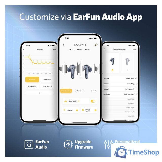 Наушники EarFun Air Pro 3 (темно-синий) - Изображение №8 — Интернет-магазин Time-Shop