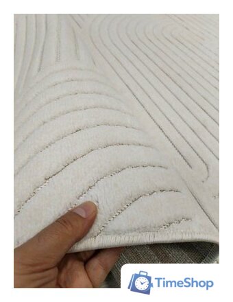 Ковер для жилой комнаты Radjab Carpet Сканди Сизаль Прямоугольник 10949A 12211RK (1.6x2.3, Krem/Krem) - Изображение №5 — Интернет-магазин Time-Shop