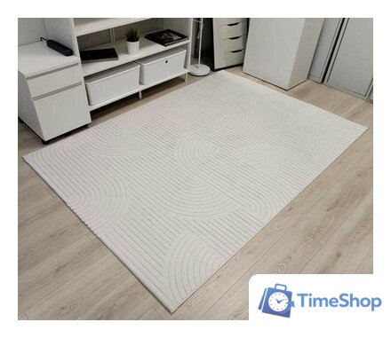 Ковер для жилой комнаты Radjab Carpet Сканди Сизаль Прямоугольник 10949A 12211RK (1.6x2.3, Krem/Krem) - Изображение №2 — Интернет-магазин Time-Shop