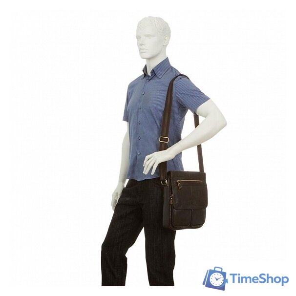 Сумка через плечо Poshete 196-3143-YB42-DBW (коричневый) - Изображение №18 — Интернет-магазин Time-Shop