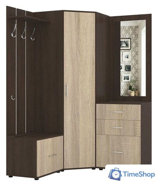 Стенка Интермебель Визит-2 (дуб венге/дуб сонома) - Изображение №1 — Интернет-магазин Time-Shop