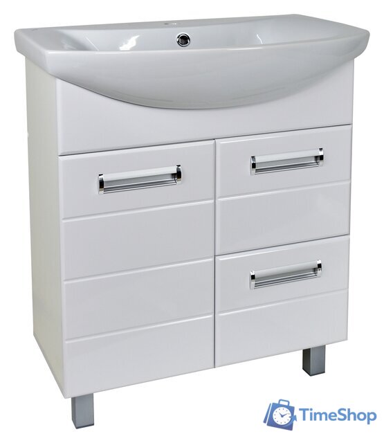  Doratiz Тумба Вега 70 с двумя ящиками под умывальник Балтика 70 (белый) - Изображение №1 — Интернет-магазин Time-Shop