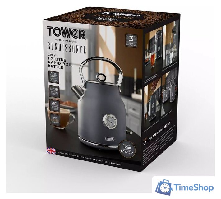 Электрический чайник Tower Renaissance T10063GRY - Изображение №7 — Интернет-магазин Time-Shop