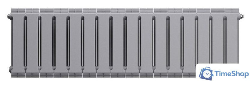 Биметаллический радиатор Royal Thermo PianoForte 300 Silver Satin (16 секций) боковое подключение - Изображение №2 — Интернет-магазин Time-Shop