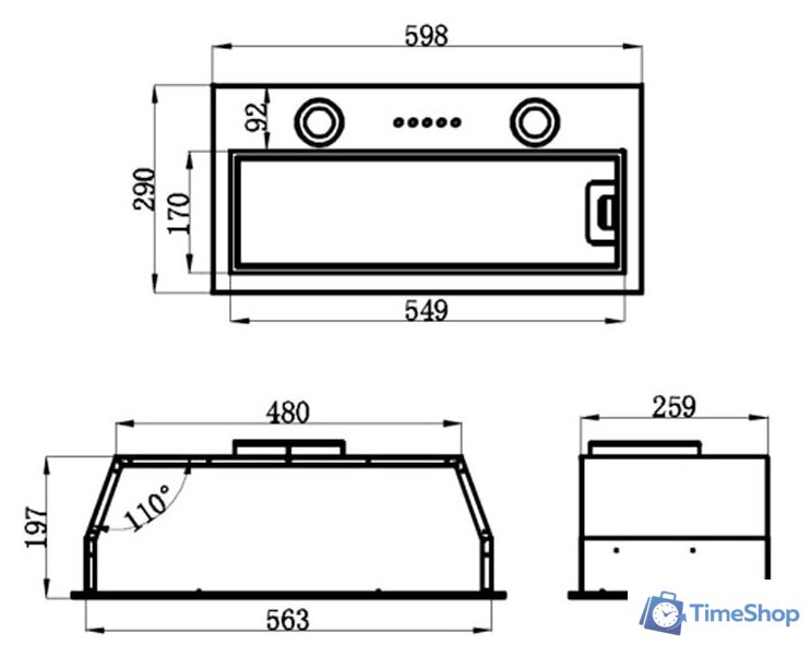 Кухонная вытяжка HOMSair Fleet 60 (белый) - Изображение №14 — Интернет-магазин Time-Shop