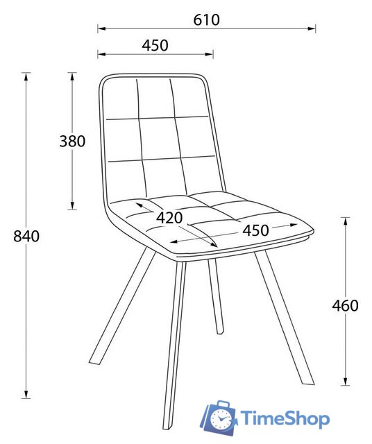 Стул Мамадома Rom D (b22 Grey Lux/черный) - Изображение №3 — Интернет-магазин Time-Shop
