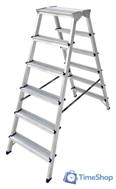 Лестница-стремянка Алюмет ADK 6206 (2x6 ступеней) - Изображение №1 — Интернет-магазин Time-Shop