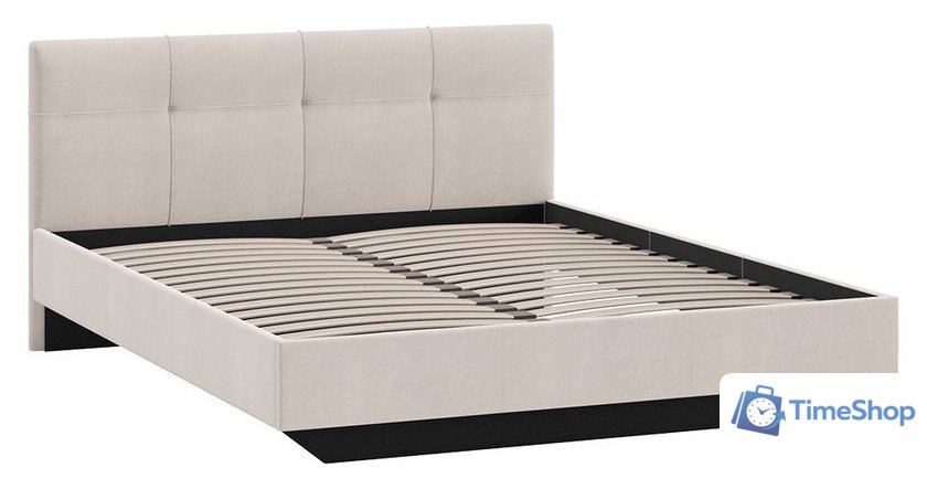 Кровать Трия Элис тип 1 с мягкой обивкой 160x200 (велюр бежевый) - Изображение №2 — Интернет-магазин Time-Shop