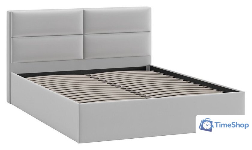 Кровать Трия Глосс универсальный тип 1 160x200 (велюр Confetti Silver) - Изображение №2 — Интернет-магазин Time-Shop