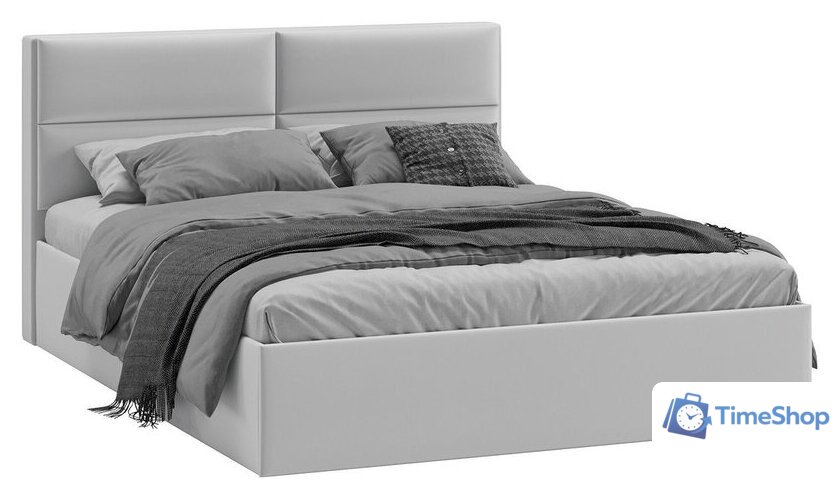 Кровать Трия Глосс универсальный тип 1 160x200 (велюр Confetti Silver) - Изображение №1 — Интернет-магазин Time-Shop