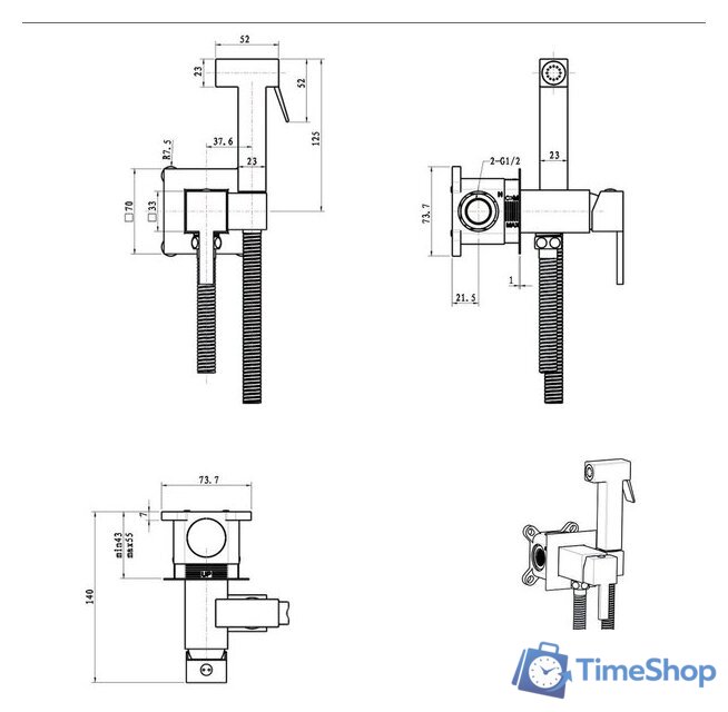 Гигиенический душ Lauter Mild 21LT071CH - Изображение №8 — Интернет-магазин Time-Shop