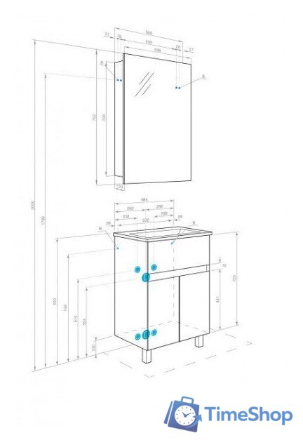  Акватон Тумба под умывальник Форест 60 1A278201FR9C0 - Изображение №8 — Интернет-магазин Time-Shop