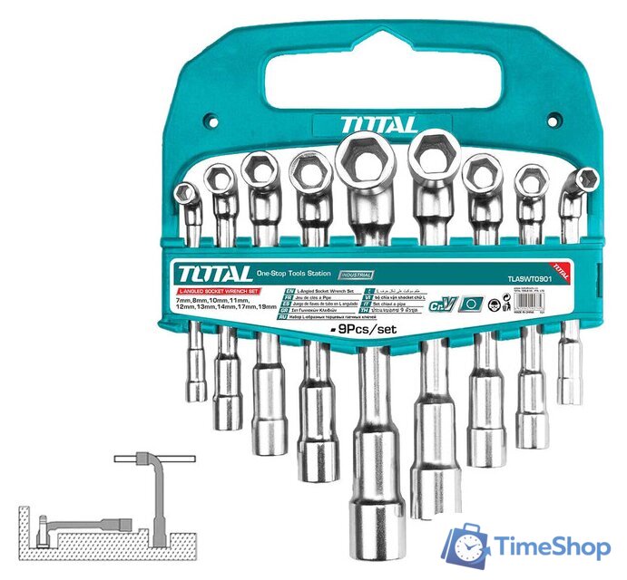 Набор ключей Total TLASWT0901 (9 предметов) - Изображение №2 — Интернет-магазин Time-Shop