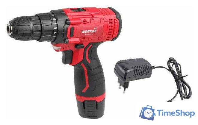 Дрель-шуруповерт Wortex LX BD 1213-1 Li 1329350 (с 1-им АКБ) - Изображение №1 — Интернет-магазин Time-Shop