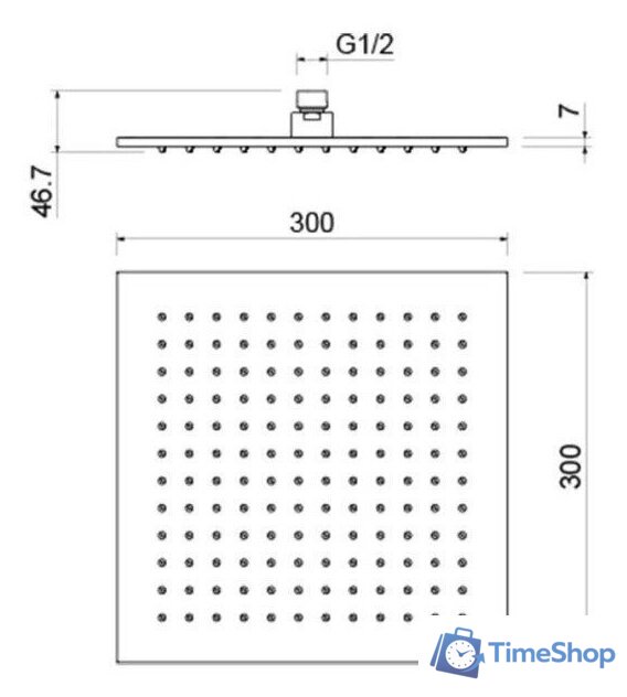 Душевая лейка Aquatek AQ2078CR - Изображение №3 — Интернет-магазин Time-Shop
