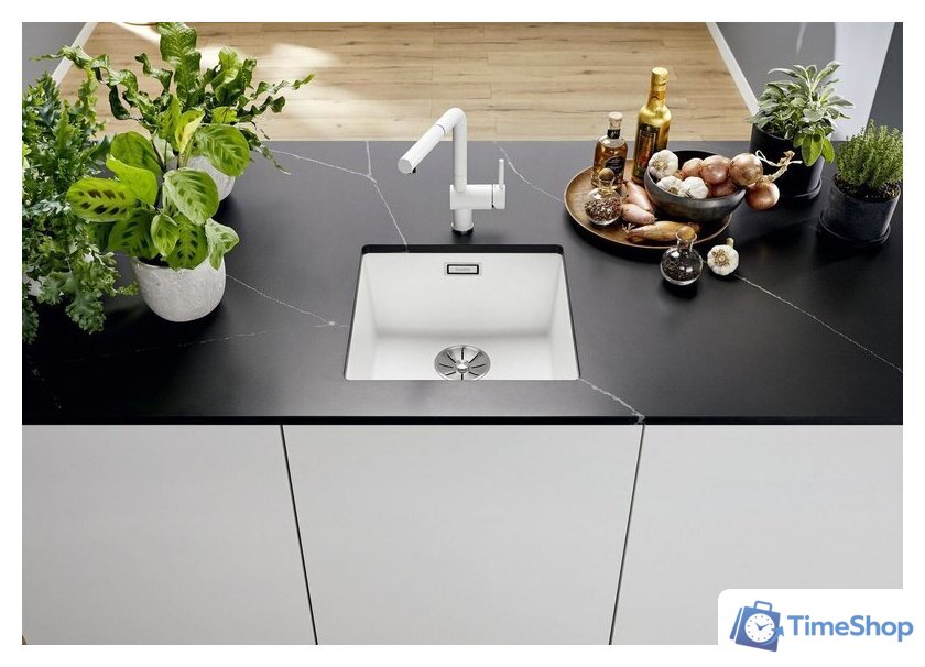 Кухонная мойка Blanco Subline 400-U Coloured Components 527786 (черный) - Изображение №7 — Интернет-магазин Time-Shop