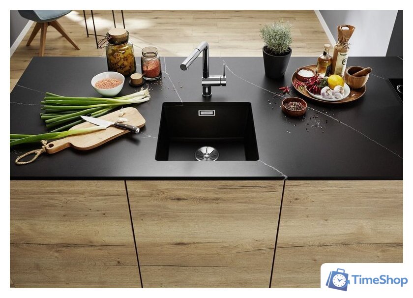 Кухонная мойка Blanco Subline 400-U Coloured Components 527786 (черный) - Изображение №2 — Интернет-магазин Time-Shop