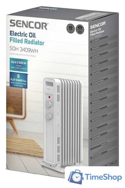 Масляный радиатор Sencor SOH 3409WH - Изображение №13 — Интернет-магазин Time-Shop