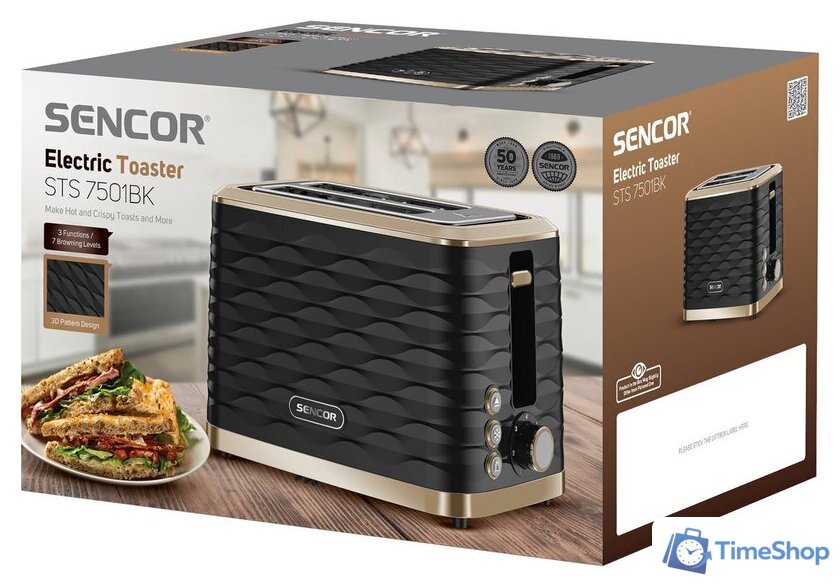 Тостер Sencor STS 7501BK - Изображение №11 — Интернет-магазин Time-Shop