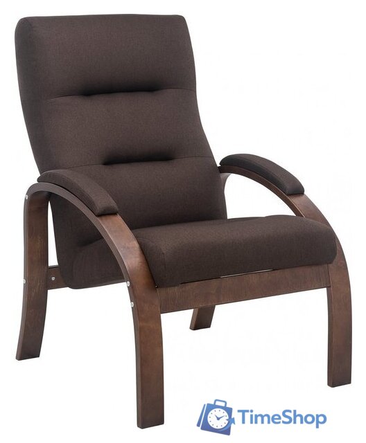 Интерьерное кресло Импэкс Leset Лион (орех текстура/малмо 28/коричневый) - Изображение №1 — Интернет-магазин Time-Shop