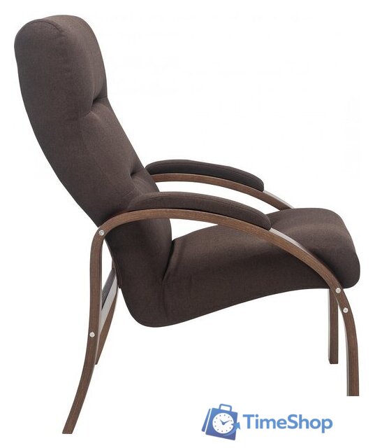 Интерьерное кресло Импэкс Leset Лион (орех текстура/малмо 28/коричневый) - Изображение №6 — Интернет-магазин Time-Shop