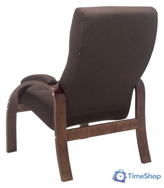 Интерьерное кресло Импэкс Leset Лион (орех текстура/малмо 28/коричневый) - Изображение №4 — Интернет-магазин Time-Shop